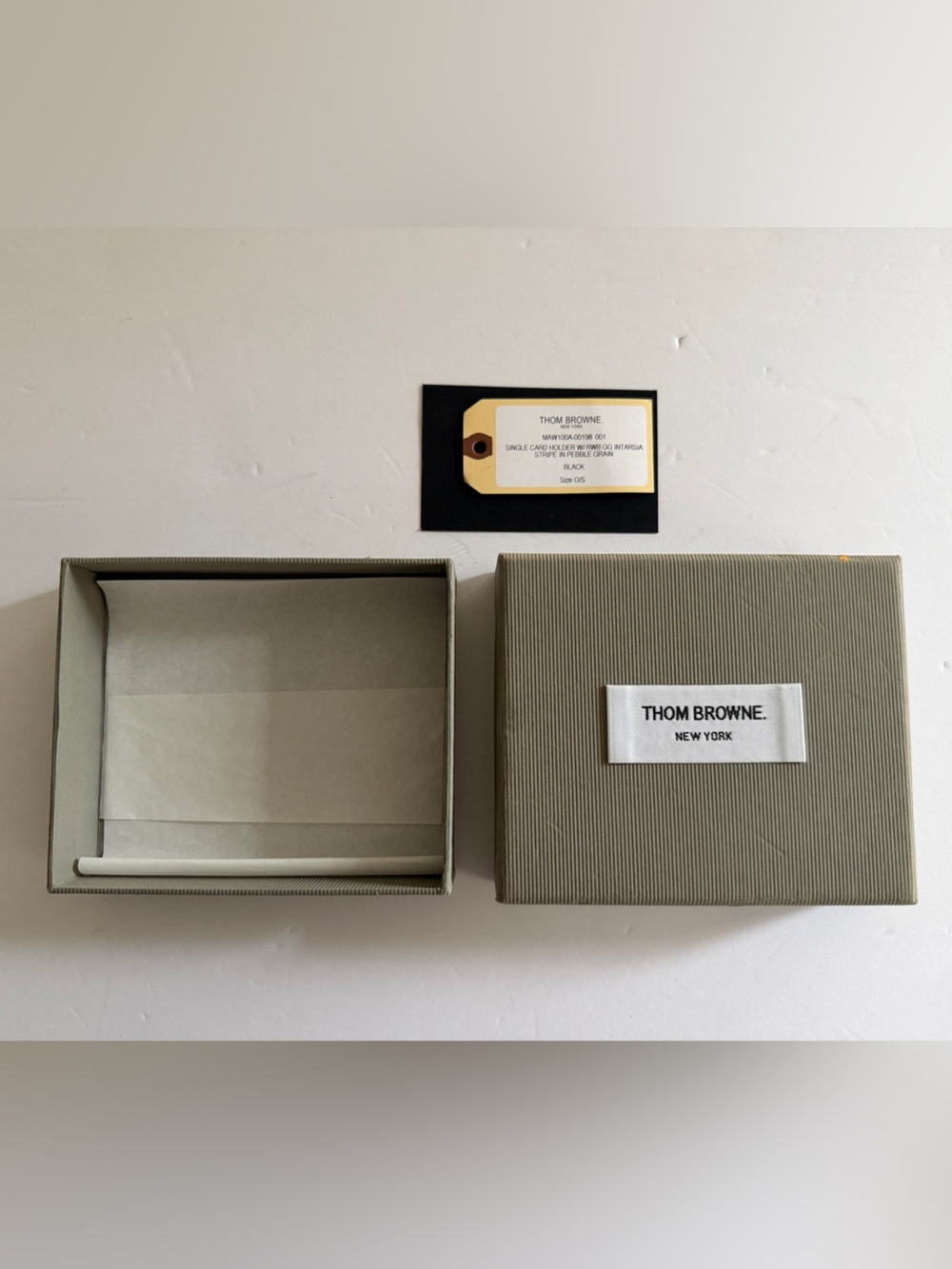 Thom Browne Small Textured Storage Box in Light Grey